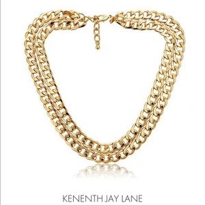 Vintage Kenneth Jay Lane Double Gold Chain